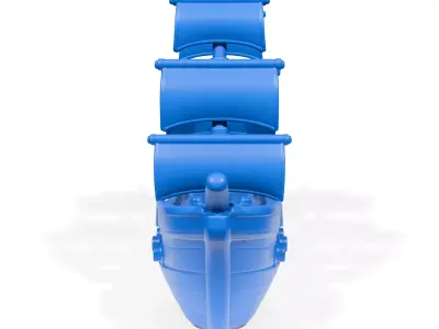Toy frigate 3D print model
