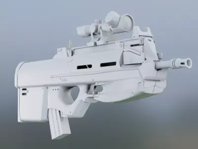 FN F2000 High Poly  3D model