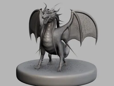 3D dragon fantasy art Free 3D model
