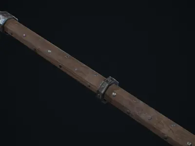 Medieval Weapon Fauchard -PBR- Game Ready Low-poly 3D model