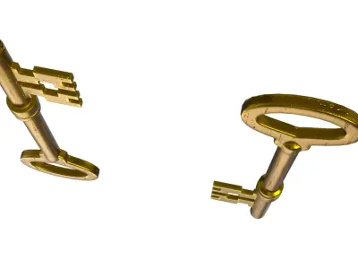 Old Key PBR 03 Low-poly 3D model