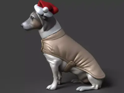 Chinese Dog Figure  Low-poly 3D model