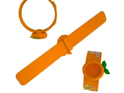 Orange Bird MagicBand Slap Bracelet 3D model
