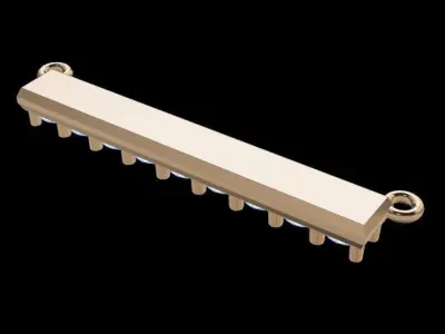 Large Diamond Bar Pendant 3D print model