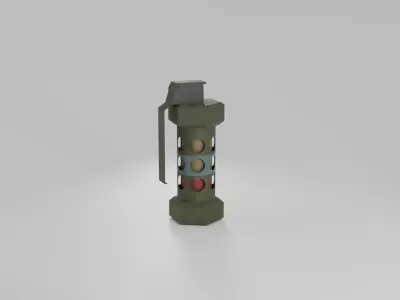 Textured and Rigged Flashbang Low-poly 3D model