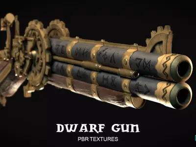 Dwarf Gun - 3D Model 3D model