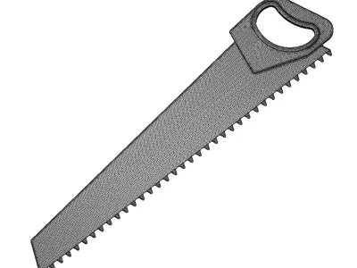 Plastic Carpentry Hand Saw Toy 3D model