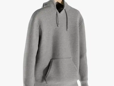 Mens Hoody 2 V2 on Hanger 3D model