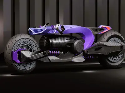 Sci-Fi EV Concept Bike 3D model