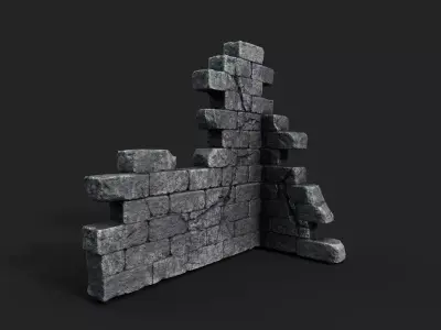 Old Ruin 8 Low-poly 3D model