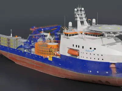 Cable Laying Vessel 3D model