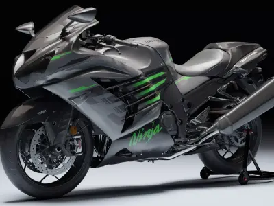 Kawasaki Ninja ZX 14R 2021 Low-poly 3D model