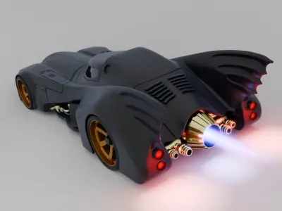 Phatmobile - Rigged Car Model Free 3D model