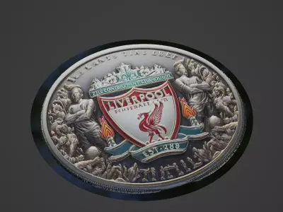 Liverpool Football Medallion 3D print model