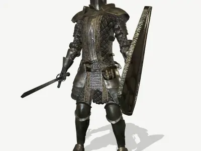 Iron Armor Low-poly 3D model