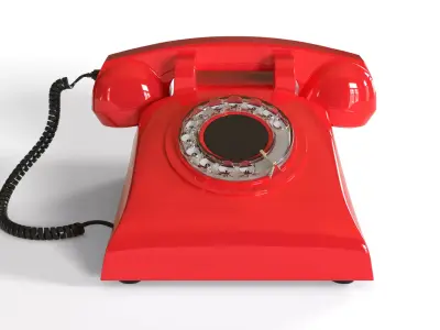 Opis Rotary Retro Telephone 3D model