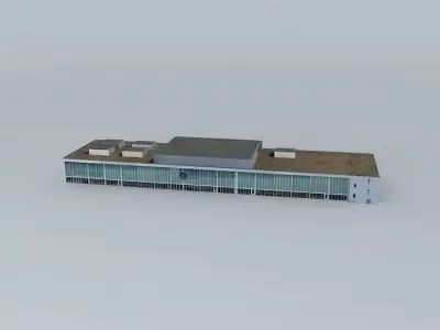 LSZB Belp hangar Free 3D model
