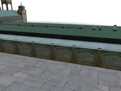 Prague Prumyslovy Palac Low-poly 3D model