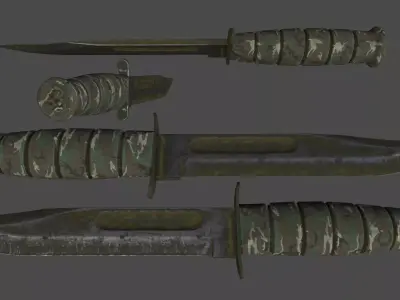 knife 7 Low-poly 3D model