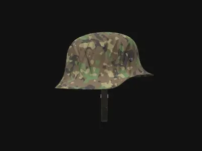 German Style Camouflage Helmet Low-poly 3D model