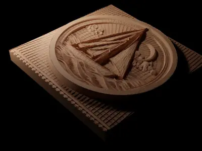 Sailboat CNC 3d Print High Relief Sand Casting 3D print model