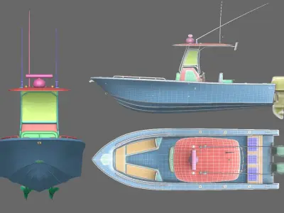 Fishing boat 3D model V1