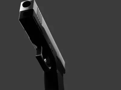 Realistic Handgun game ready 3DModel Low-poly 3D model