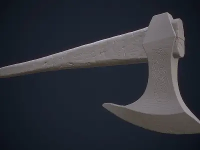 Viking Axe Free low-poly 3D model buy