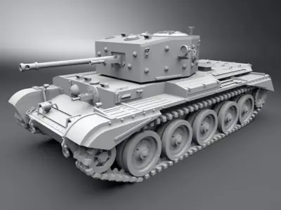Cromwell Tank Scale model 3D print model