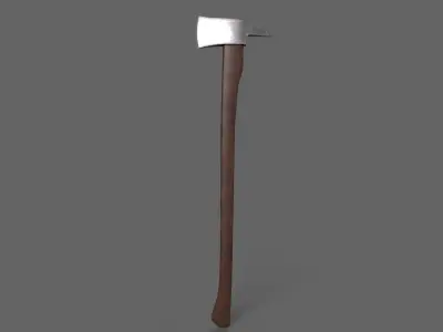 PBR Fire Axe V2d Low-poly 3D model