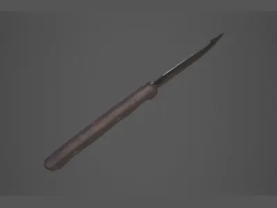 Apocalyptic Battle Knife - PBR and Game Ready Low-poly 3D model