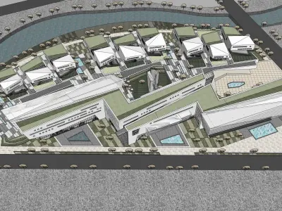 Sketchup Commercial Office Complex 223 3D model