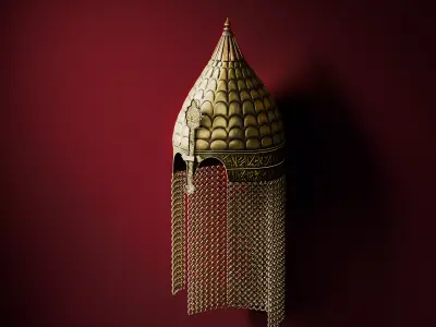 Sultan helmet Low-poly 3D model