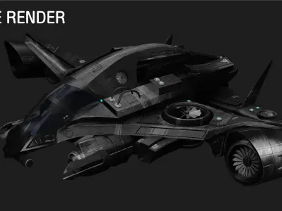 Sci-fi Aircraft  3D model
