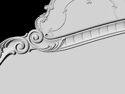 bed headboard footboard 3D model