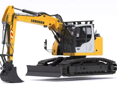 Liebherr Crawler Excavator R914 Compact 3D model