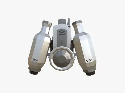 Jetpack Low Poly H05 - SciFi Character Design Low-poly 3D model