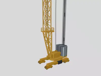 Tower Crane Low-poly 3D model 2