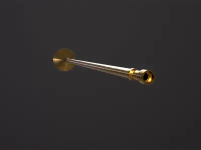 Long trumpet 3D Model Low-poly 3D model