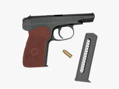 Pistol PM Free low-poly 3D model