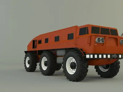 ZIL E167 military Vehicle 3D model