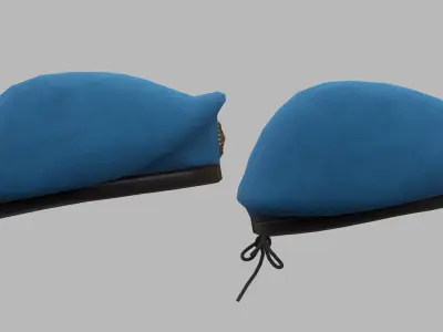 Russian Beret Low-poly 3D model