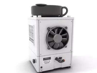Industrial Cooling Fan Unit Model Pack Low-poly 3D model
