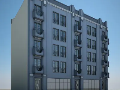 Apartment Building 03 3D model purchase