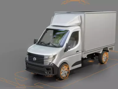 Nissan Interstar Box Truck 3D model
