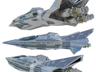 Space Ship 3D model 4