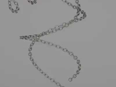 Chains with bones Low-poly 3D model