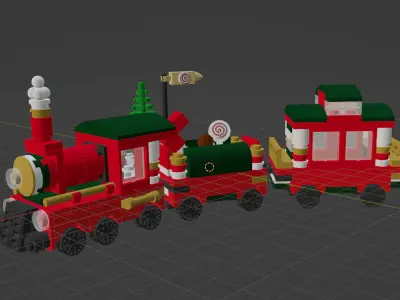 Wikibricks3D - 40138 Christmas Train 3D print model
