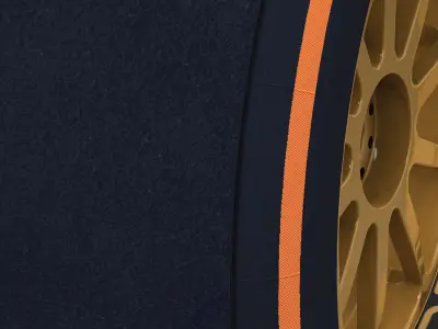 18 inches hard rear tyre Low-poly 3D model