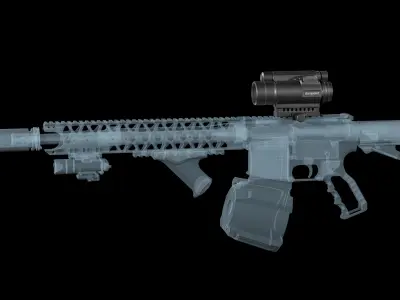 Red Dot Reflex Sight Aimpoint CompM4 Low-poly 3D model